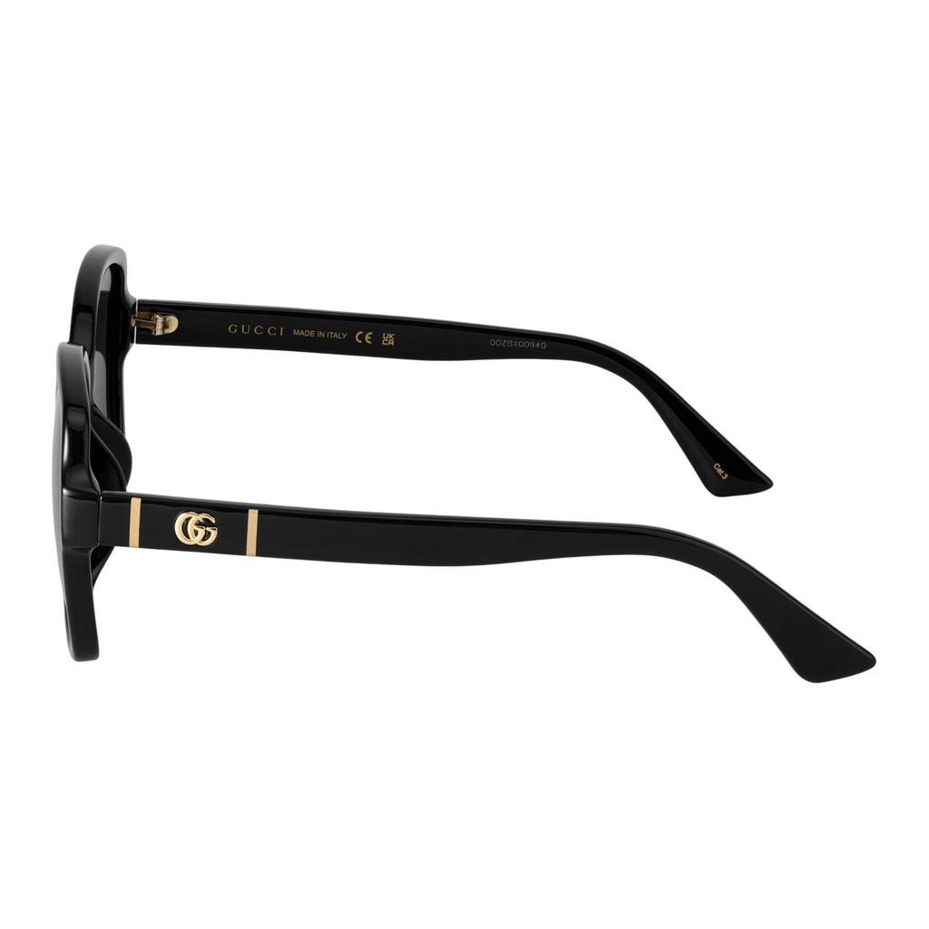 Gucci Full Frame Black Plate Frame Square Sunglasses Women's