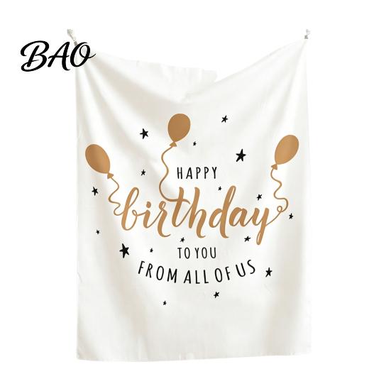 Banquet Decoration Cloth Baby Birthday Backdrop, Greenery Forest Banner for Boy Girl, Background 100 Day Celebration Party Decorations, Photo