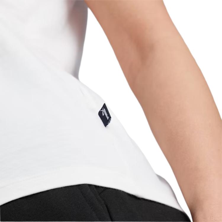 Puma Essentials Logo Tee Women Tops White 586295-02