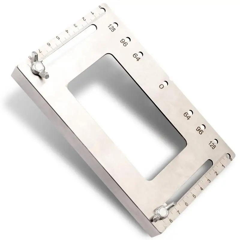 Wood Drilling Dowelling Guide Stainless Steel Professional Adjustable Hole Punch Locator Portable Woodworking Accessories