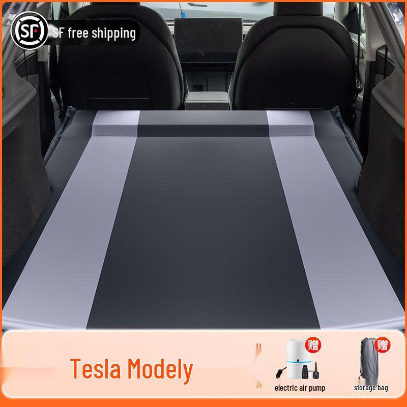 Nafukovací matrace pro modely Tesla (25+), Osvěžená edice, Podložka na spaní na zadní sedadlo, Skládací pro kempování a spaní
