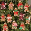 Gingerbread Man Ornaments Xmas Tree Hanging Pendant 2024 Merry Christmas Decorations for Home 2025 New Year Gift Navidad Noel