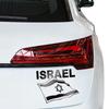 מדבקת רכב דגל ישראל, מדבקות ויניל רפלקטיביות, קישוט אישי יצירתי לחלון גוף רכב, אביזרי אופנוע