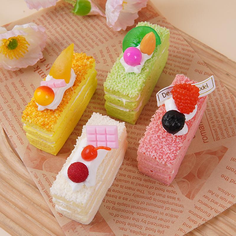 Artificial Mousse Cake Fake Cake Model Dessert Decoration Photography Prop Dessert Shop Window Display Ornament Tea Table Decor