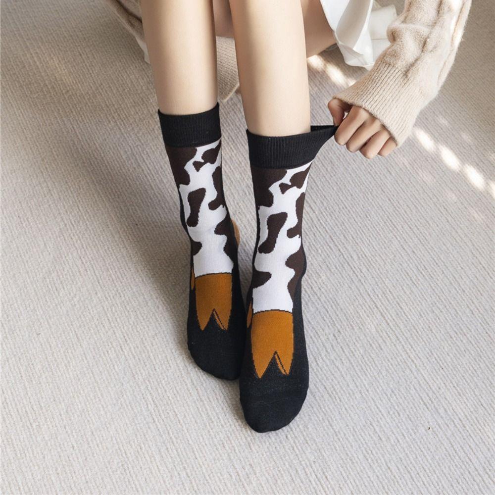 5 Paar Cartoon Lustige Froschsocken Druck Zehe Kuh lustig Kurze Socken Hühnerpfoten Socken Cosplay Requisiten