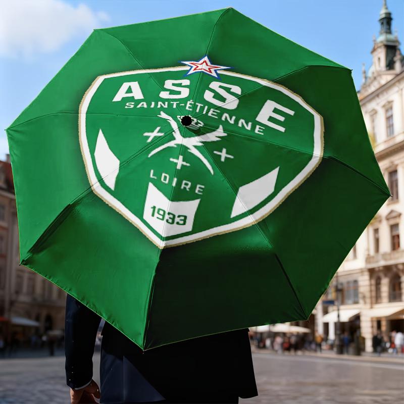 Asse Saint-etienne Crest Umbrella Folding umbrella, automatic umbrella 8-Frame for Travel, camping Use Gift for Halloween Christmas