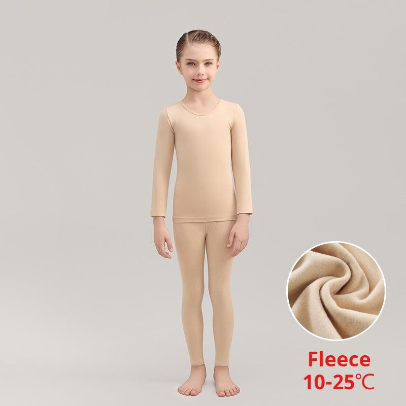 Dziewczęcy Termiczny Trykot Baletowy Kolor Cielisty Niewidoczny Strój Taneczny Odporny na Mechacenie Ubranie Treningowe Dziecięca Bielizna Termiczna