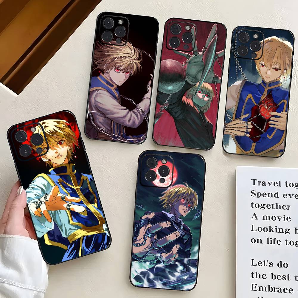 HUNTER X HUNTER Anime Kurapika Phone Case For IPhone 17 Air 16 15 14 13 Pro Max 11 12 Black Silicone Cover