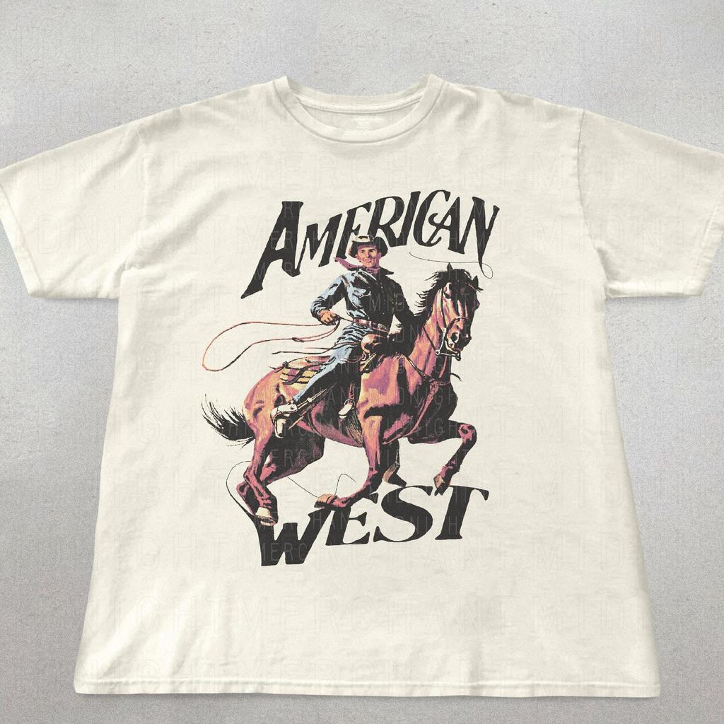 Western Cowboy T-shirt, Vintage 90s style graphic tee, Horse riding shirt, Cowgirl shirts, Western cowboy graphic tee, Country horse shirt
