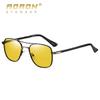 aoron Polarized Sunglasses Men's Fashion Double Beam Metal Sunglasses Outdoor Cycling Sunglasses