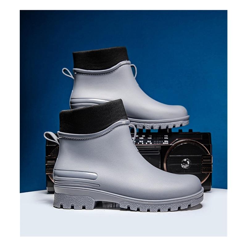 Short Rain Boots Waterproof Non-slip Ankle Rubber Shoes For Outdoor Work Kitchen