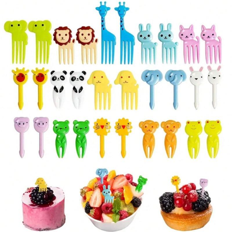 Creative Children s Cartoon Fruit and Cake Forks - Safe, Cute, and Skewer-Free