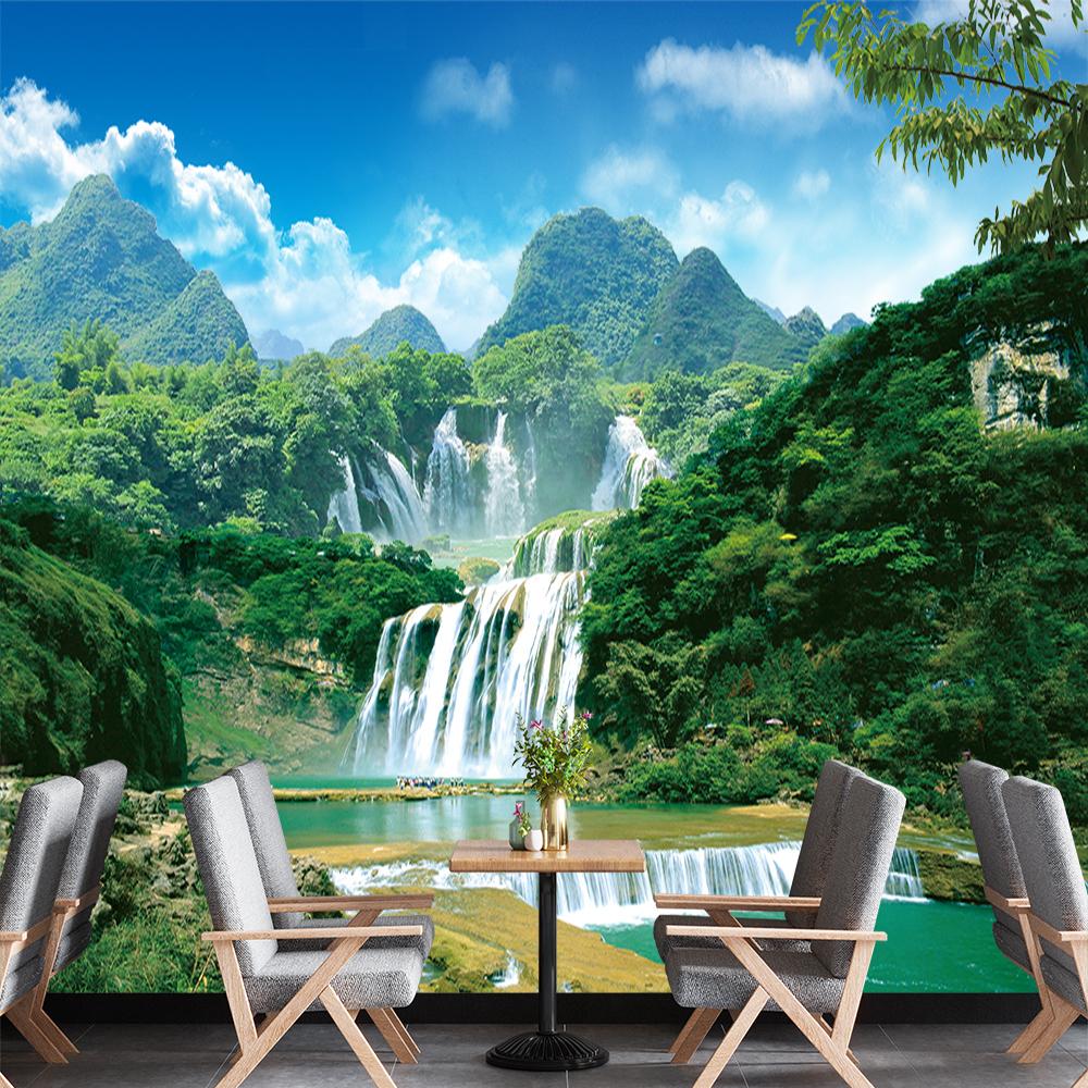 Mural Waterfall Wallpaper Landscape Wall Mural Living Room Bedroom Waterfall Mural Home Decora