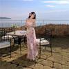 Summer new manufacturer spot holiday style sexy fairy gas chest wrap silk elegant flower dress
