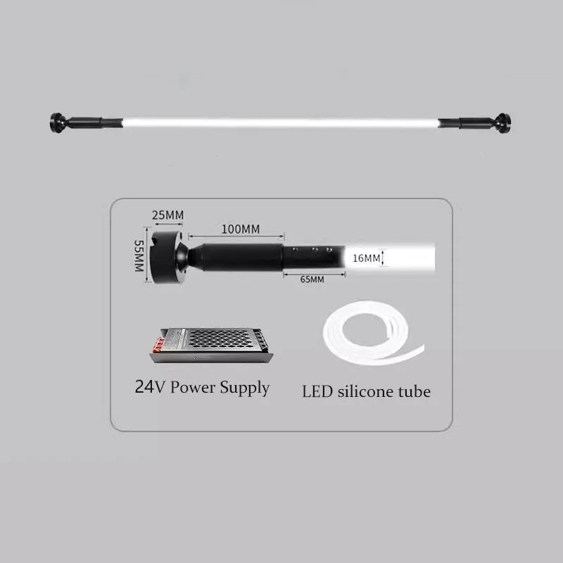 Modern 360 Luminous Silicone Wall Light Aisle Ceiling Wall Corner Linear Lamp Indoor Room Bedside Floor Lamp Flexible Led Neon