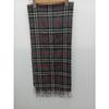 Used BURBERRY 100% Cashmere Scarf Nova Check GRY