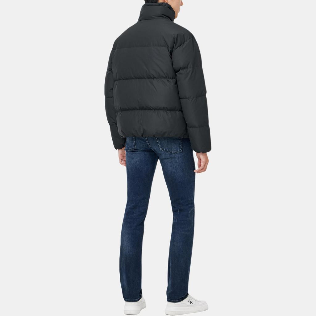 Calvin Klein Logo Stand Collar Long Sleeve Down Jacket Men outerwear Black J400477-BEH