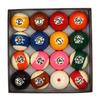 5.72cm Billiards Balls 16 Pieces Large Size American Style Resin Pool Balls Set for Entertainment