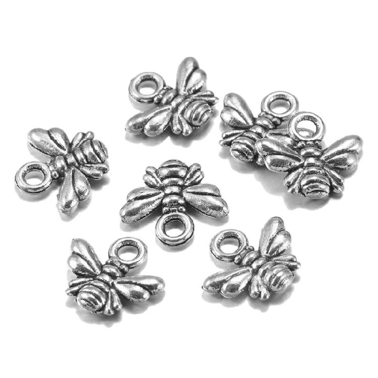 Pack of 40 Handmade Craft Pendants Bees Shaped Jewelry Making Supplies Ornament