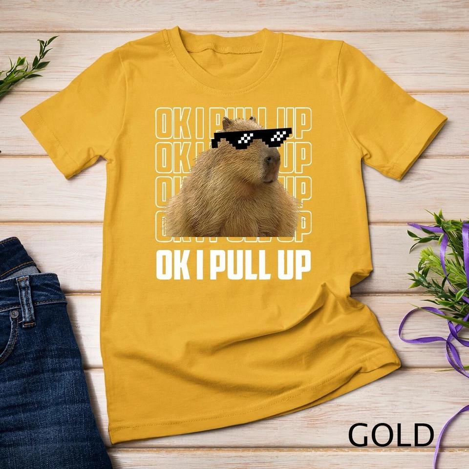 Capybara Shirt Funny Capybara Ok I Pull Up Women Men Gift T-Shirt Unisex T-shirt 4 4XL