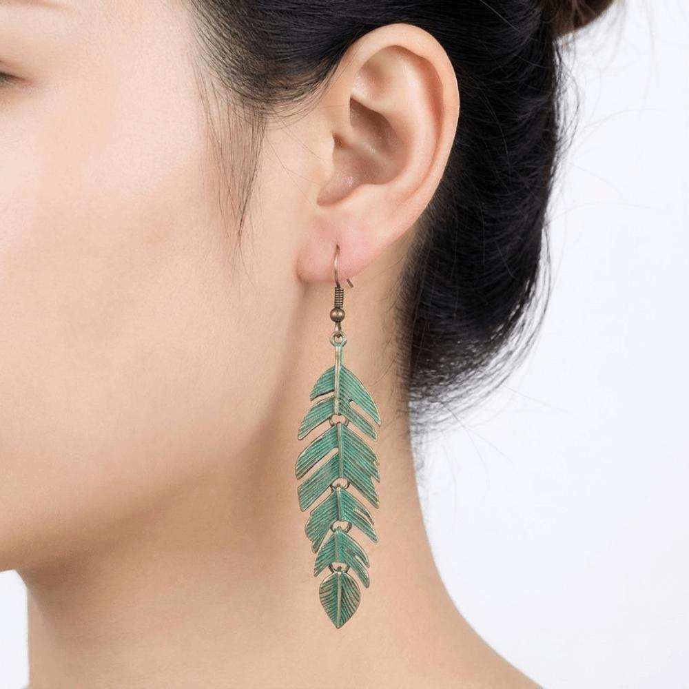 Vintage Hong Kong Style Boho Earrings Retro Metal Ethnic Earrings Dangle Earrings  Daily Jewelry