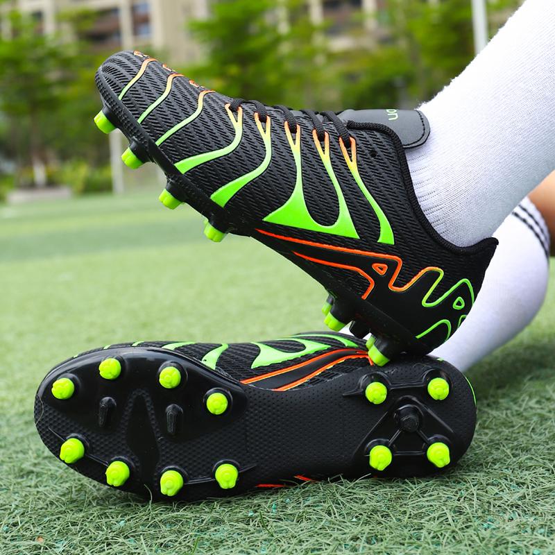Herre Fotballsko Stor Størrelse Ultralette Fotballsko Gutter Sneakers Sklisikre AG/TF Fotballsko Ankelstøvler Unisex