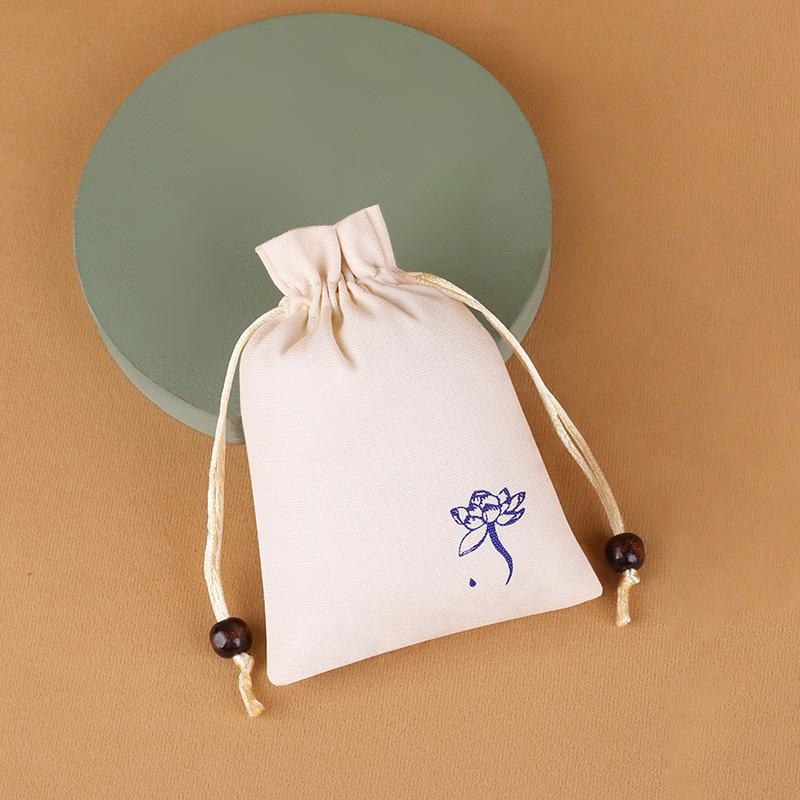 Blank Cotton Canvas Drawstring Bag for Custom Logo and Storage