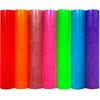 Transparent mit Glitzerpulver PVC Jelly Vinyl Kunstleder Wasserdichte Folie/Rolle für Handtaschen Schleifen Heimdekoration Basteln DIY