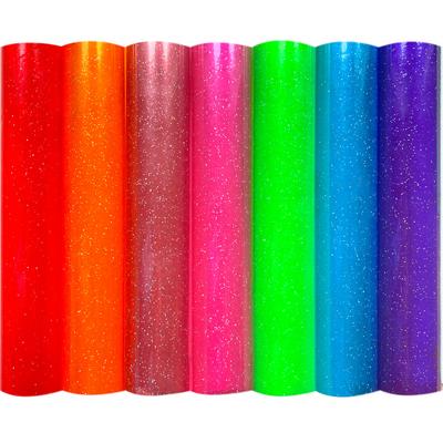 Transparent With Glitter Powder PVC Jelly Vinyl Faux Leather Waterproof Sheet/Roll for HandbBages Bows Home Decoration Craft DIY