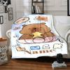 Cute Bear Sitting On Lotus Flower Home Customization Blankets Soft Cozy Lightweight Allseason Multipurpose Blanket For Picnics Sofas Offices Beds