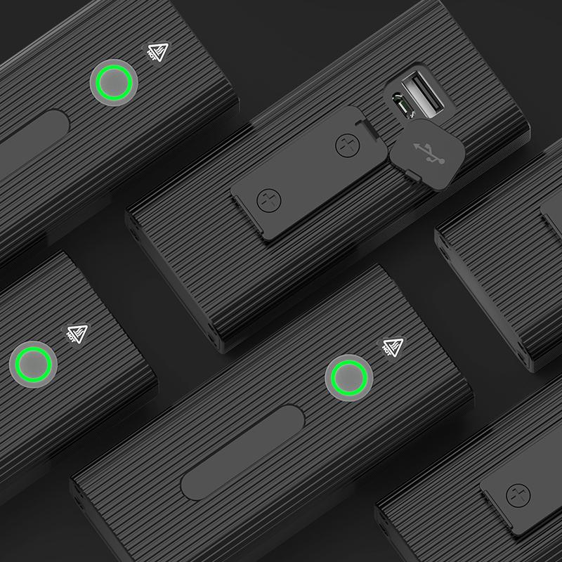 P13 Dual-color Bicycle Front Light Rechargeable Bright Flashlight Cycling Equipment Bicycle Night Riding Accessories for Mountain Bikes