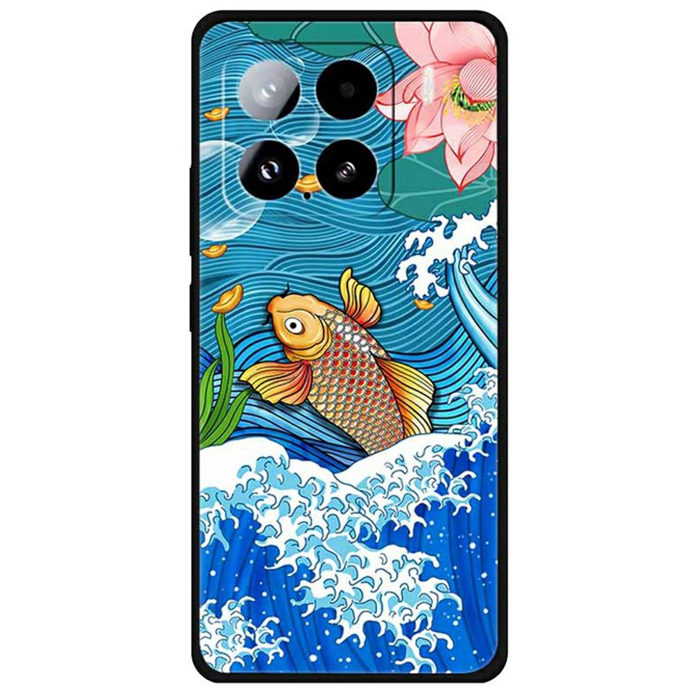 

Для Xiaomi 15 Чехол с печатью узора Противоцарапный ТПУ чехол для телефона Carp Surfing