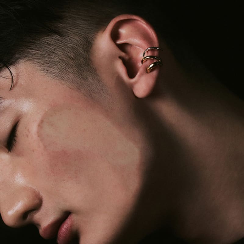 Hustad 244 Stam earcuff _925 silver ear cuff