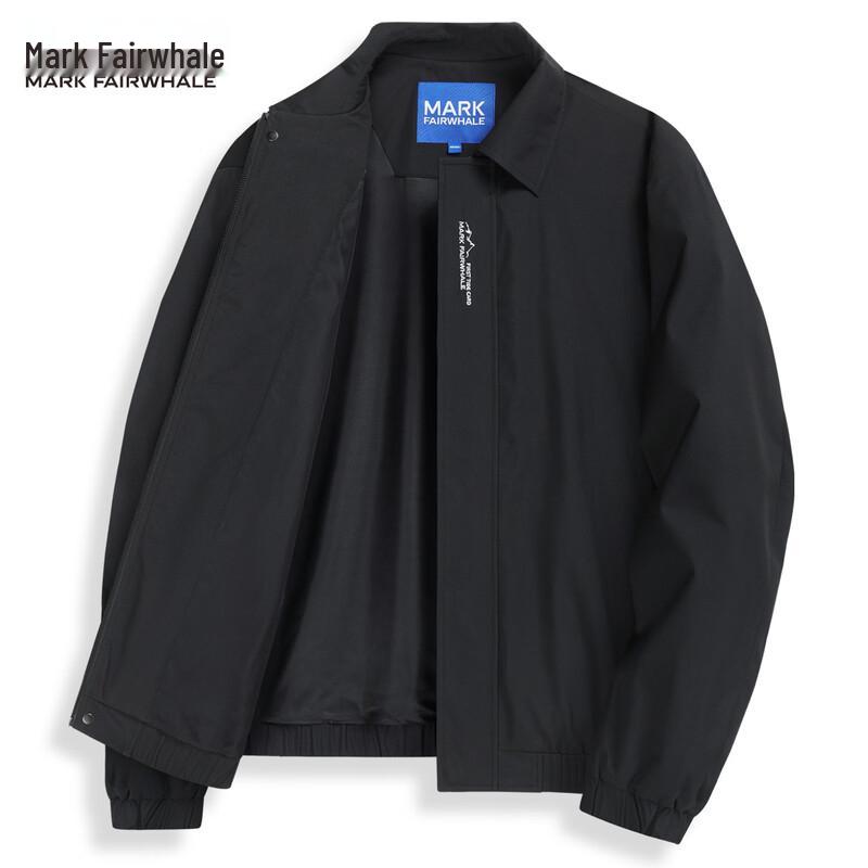 Mark Fairwhale Men's Embroidered Windproof Lapel Jacket