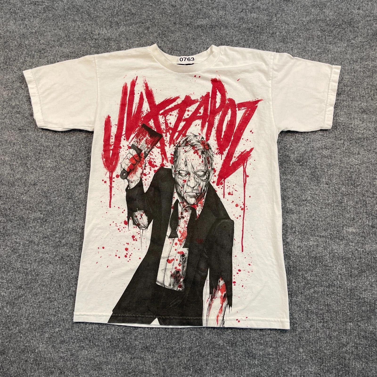 Винтажная футболка Y2K Juxtapoz Zombie Urban Art Culture Размер S 17x24 Белая S