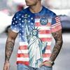 America's 250th Anniversary Men's American US Flag Eagle T Shirt Short Sleeve T Shirt 3D Print Crew Neck Shirt Daily Military Daily
