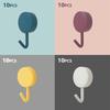 10/20/40PCS Self Adhesive Wall Hook Strong Without Drilling Coat Bag Bathroom Door Kitchen Towel Hooks Home Storage Accessories