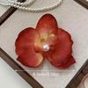 2024  Butterfly Orchid Flower Hair Clip Girl Hairpin Seaside Vacation Headwear Hair Accessories Side Clip Hair