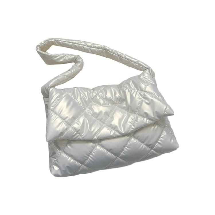 Women Down Cotton Padding Shoulder Bag Winter Messenger Bag Girls Crossbody Bag
