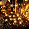 Weihnachten Schneeflocke LED Lichterketten Blinkende Lichterkette Vorhang Lichter Ausgefallene Urlaub Party Neujahr Dekoration