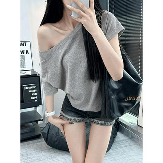 2025 College Style Striped Long-Sleeve Korean Round Neck Loose T-Shirt for Women