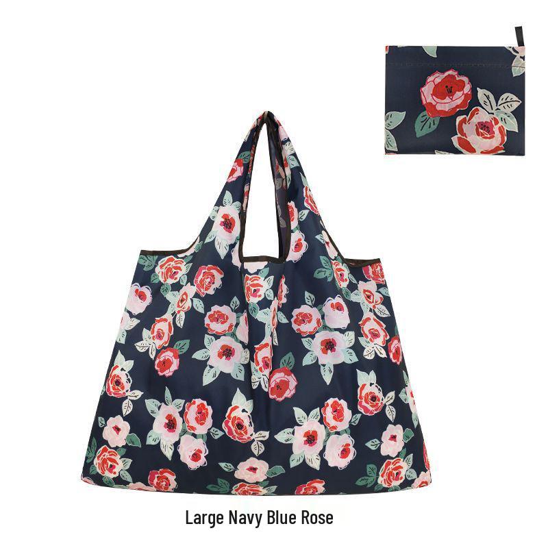 Eco-Friendly Large Capacity Flower Tote - Foldable, Waterproof, and Convenient for Shopping