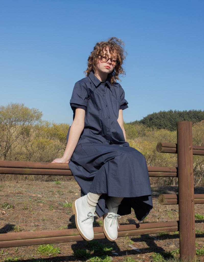Beonadeumiljeu Oblong Pleated Skirt - Navy