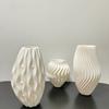Modern Vase, White Minimalist Small Flower Holders for Pampas Grass Decor, Coffee Table & Shelf Decor, Abstract Vases for Flower Bouquet, Trendy Home