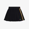 FRED PERRY [Womens] Striped Tape Pleated Skirt - Black/Champagne Afpf2612106-90A