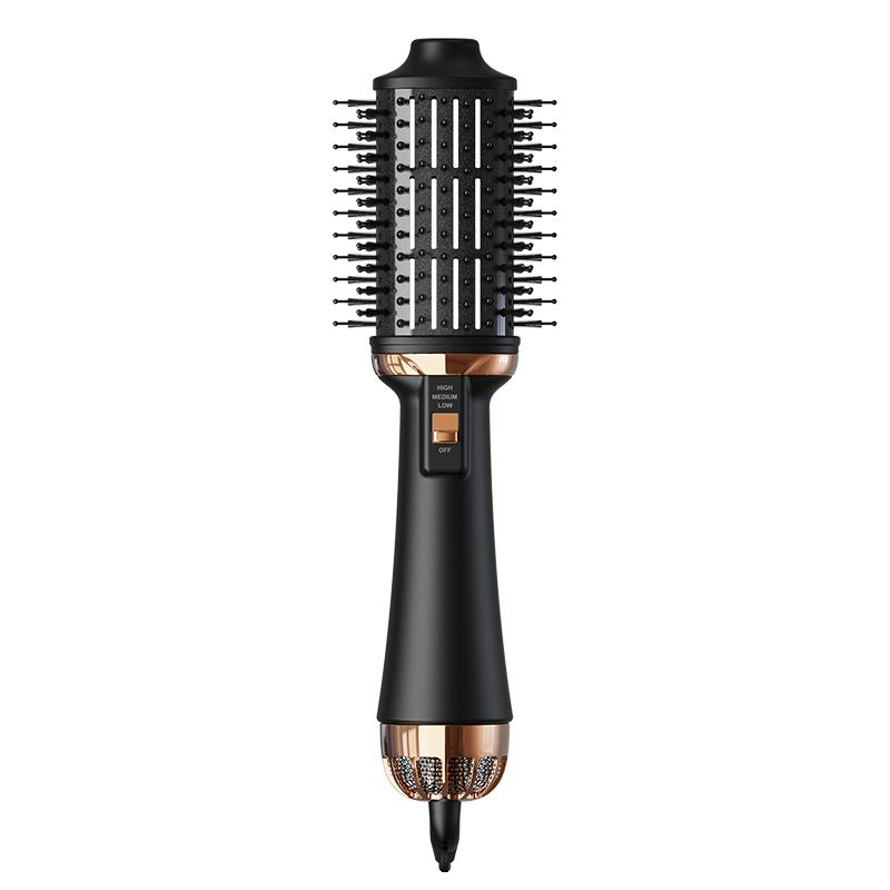 Factory One Step Hair Dryer Brush Hot Air Volume Brush Blow Dryer Comb Ionic Care Hair Brush чёрный