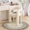Luxury Modern Influencer Makeup Chair with Cream-Style Backrest for Bedroom Vanity