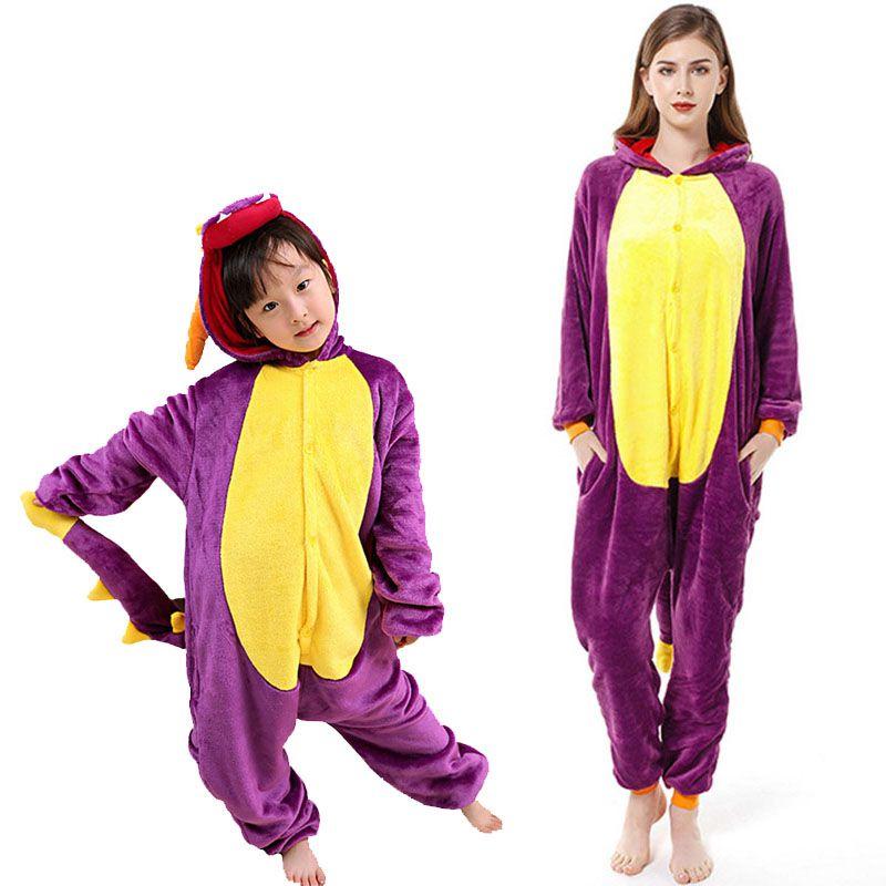 Smok Dorosły Unisex Zwierzęcy Onesie Piżama Cosplay Strój do Spania Kostium