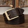 Belt Men's Retro First Layer Cow Leather Belt Men's Leather Pin Buckle Fashion Trend Embossed