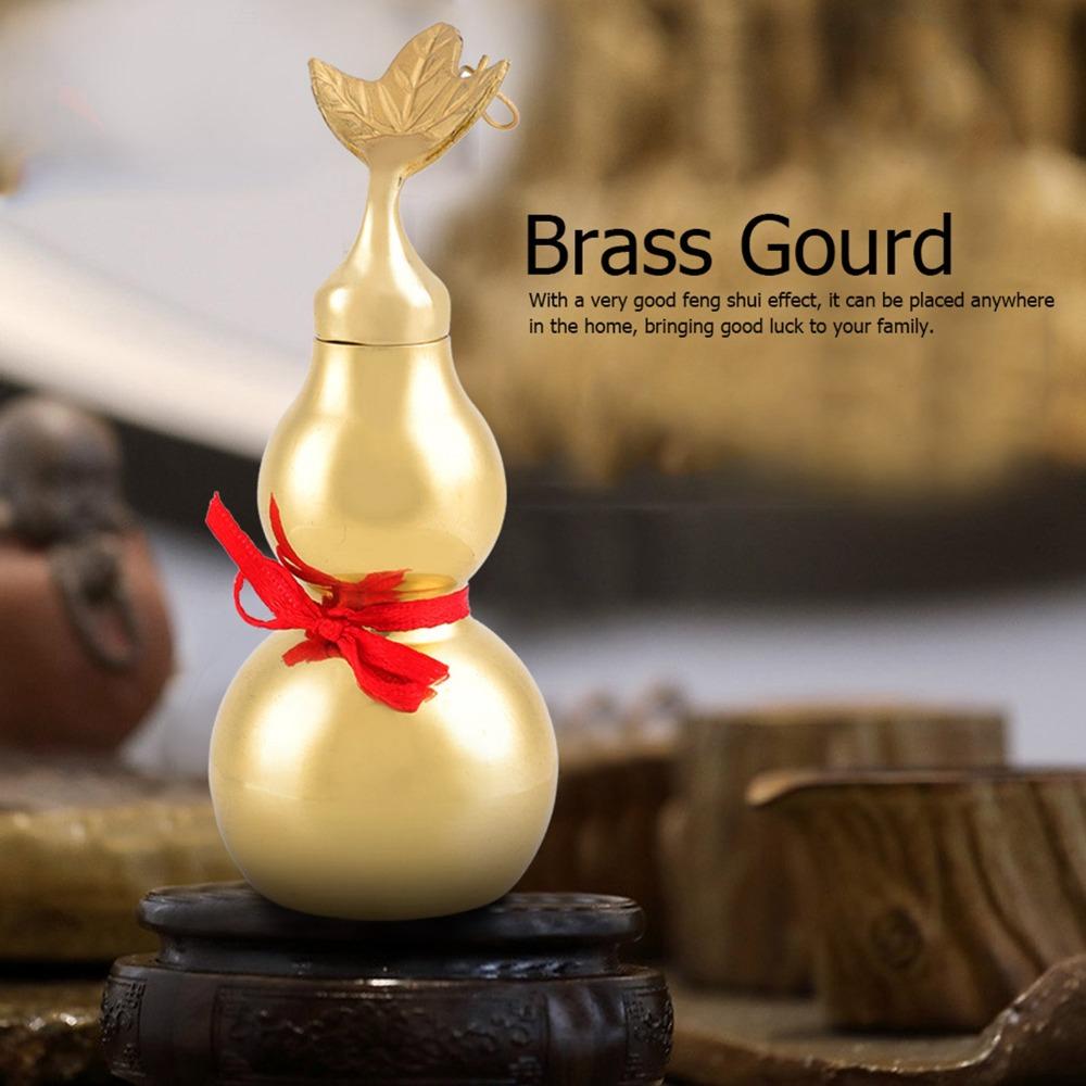 Open Cover Feng Shui Gourd Smooth Surface Hu Lu Statue Statues Wu Lou Gourd Home Decoration